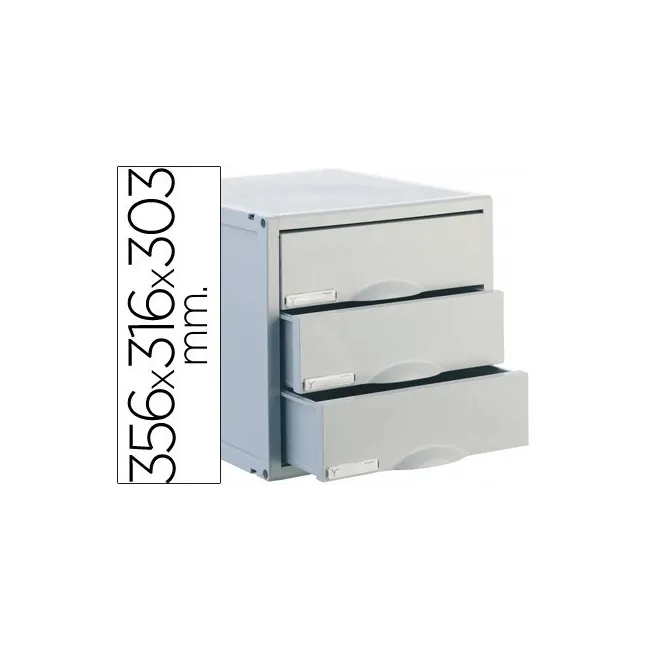 FICHERO CAJONES DE SOBREMESA ARCHIVO 2000 356X316X303 MM 3 CAJONES ...