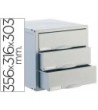 FICHERO CAJONES DE SOBREMESA ARCHIVO 2000 356X316X303 MM 3 CAJONES ...