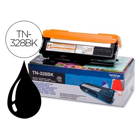 TONER BROTHER TN-328BK NEGRO -6,000PAG- HL-4570CDW DCP-9270CDW MFC-...