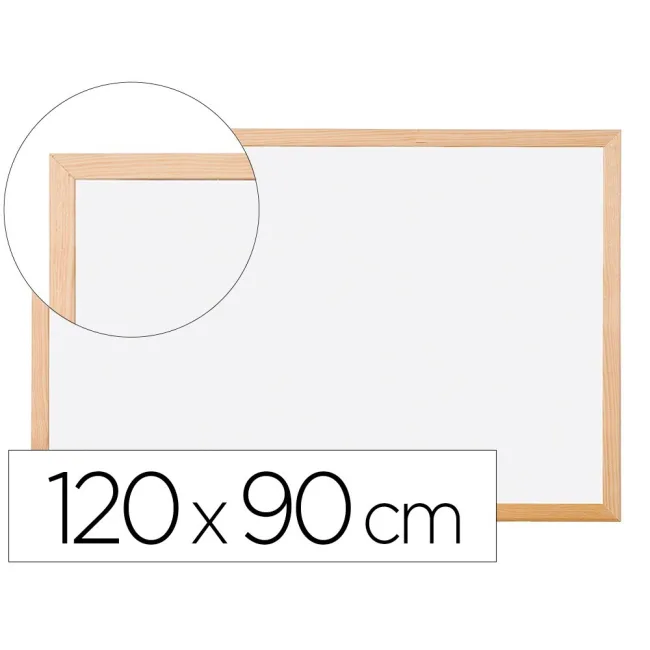PIZARRA BLANCA Q-CONNECT LAMINADA MARCO DE MADERA 120X90 CM