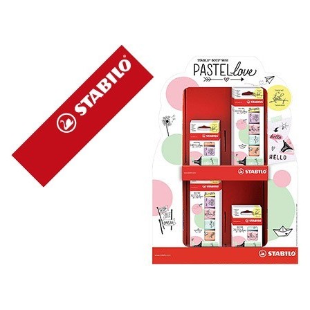 ROTULADOR STABILO BOSS MINI PASTELLOVE EXPOSITOR DE 72 UNIDADES COL...