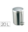 PAPELERA CON PEDAL ACERO INOXIDABLE BRILLO 20 L 435X295X350 MM