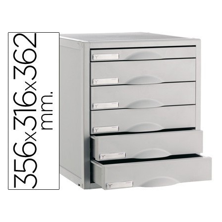 FICHERO CAJONES DE SOBREMESA ARCHIVO 2000 8206C 356X316X362 MM 6CAJ...