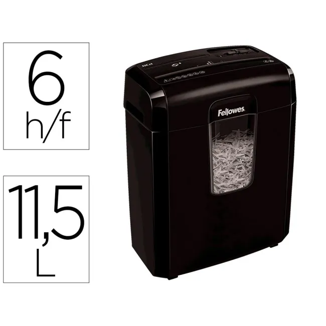 DESTRUCTORA DE DOCUMENTOS FELLOWES LX-25M CAPACIDAD 6H SEGURIDAD P4...
