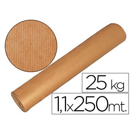PAPEL KRAFT MARRON BOBINA -1,10 MT DE ALTURA 60/65 KG