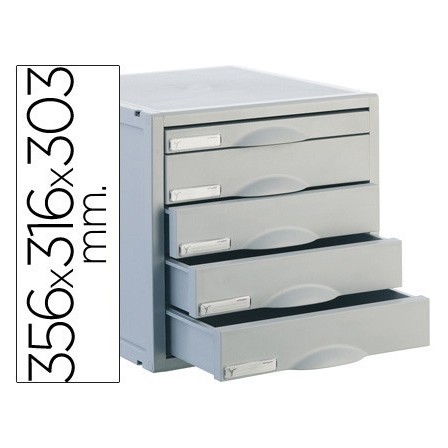 FICHERO CAJONES DE SOBREMESA ARCHIVO 2000 356X316X303 MM 5 CAJONES ...