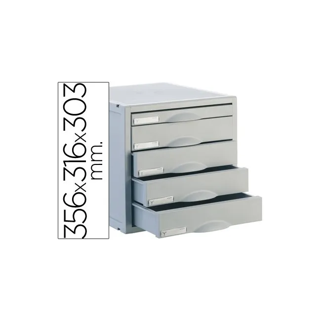 FICHERO CAJONES DE SOBREMESA ARCHIVO 2000 356X316X303 MM 5 CAJONES ...
