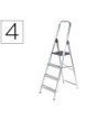 ESCALERA Q-CONNECT DE ALUMINIO 4 PELDAÑOS 860X462X1470 MM PESO MAXI...