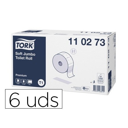 PAPEL HIGIENICO TORK JUMBO SUAVE 2 CAPAS 360 MT PARA DISPENSADOR T1...
