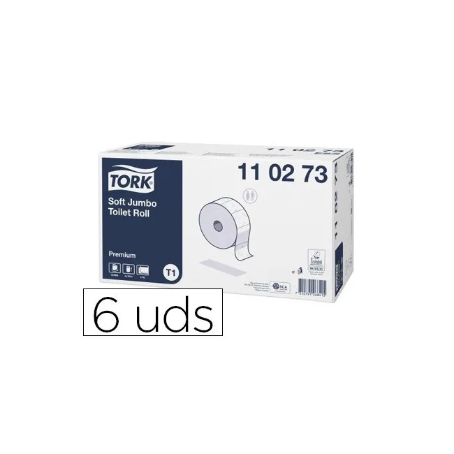 PAPEL HIGIENICO TORK JUMBO SUAVE 2 CAPAS 360 MT PARA DISPENSADOR T1...
