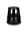 TABURETE Q-CONNECT RUEDAS RETRACTILES TRES RUEDAS -DOS NIVELES NEGRO