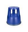 TABURETE Q-CONNECT RUEDAS RETRACTILES TRES RUEDAS -DOS NIVELES AZUL