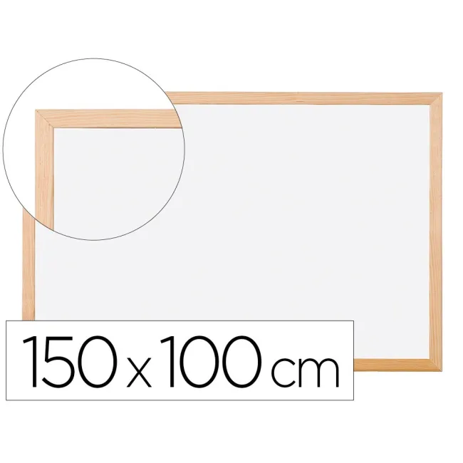 PIZARRA BLANCA Q-CONNECT LAMINADA MARCO DE MADERA 150X100 CM