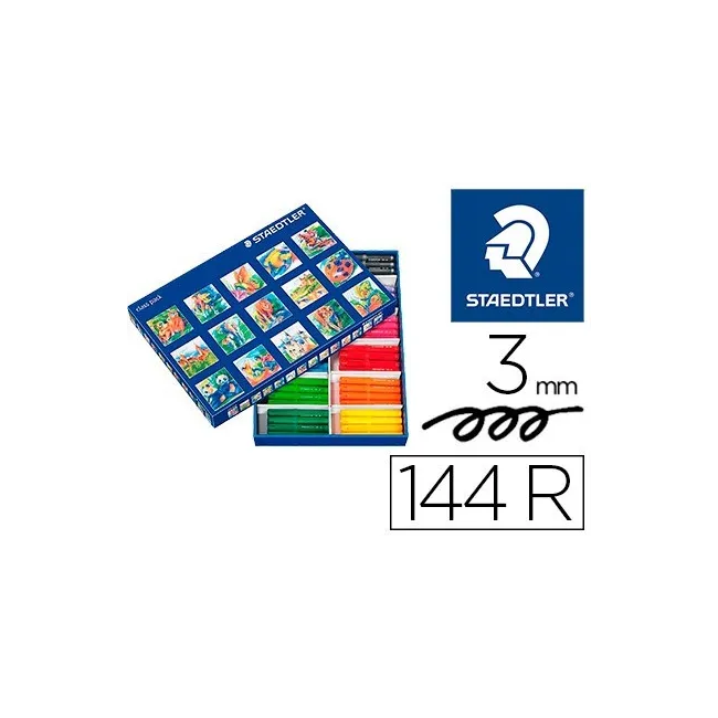 ROTULADOR STAEDTLER COLOR JUMBO TRAZO 3 MM CAJA DE 144 UNIDADES SUR...