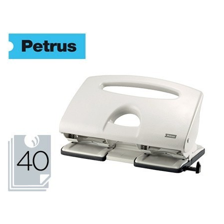 TALADRADOR PETRUS 505 METALICO COLOR GRIS 4 PUNZONES CAPACIDAD 40 H...