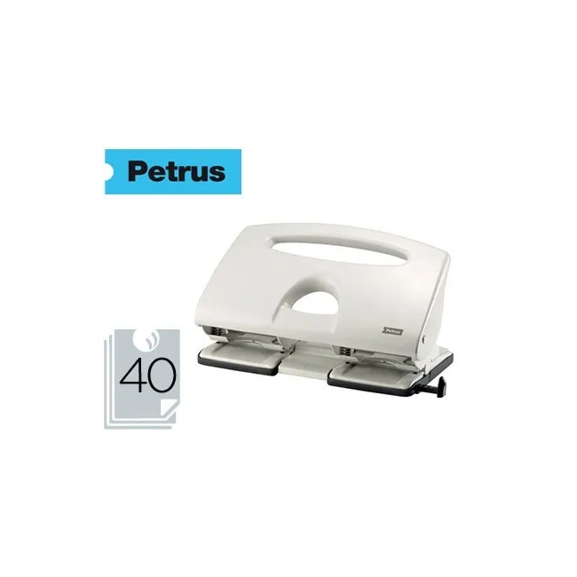 TALADRADOR PETRUS 505 METALICO COLOR GRIS 4 PUNZONES CAPACIDAD 40 H...