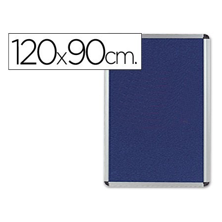 TABLERO DE ANUNCIOS Q-CONNECT MURAL GRANDE FIELTRO AZUL 120X90 CM