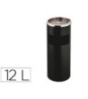 CENICERO PAPELERA METALICO Q-CONNECT NEGRO -61,5X25 CM CON RECOGECO...