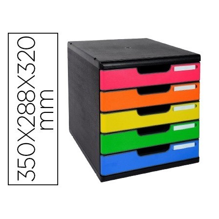 FICHERO CAJONES SOBREMESA EXACOMPTA IDERAMA ARLEQUIN 5 CAJONES MULT...