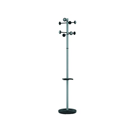 PERCHERO METALICO UNILUX ACCUEIL PIE 8 COLGADORES CON PARAGUERO Y B...