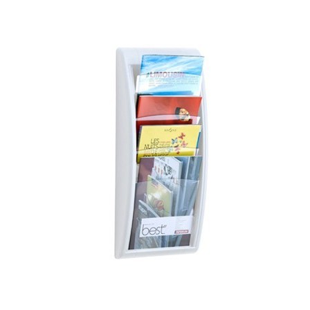 EXPOSITOR MURAL FAST-PAPERFLOW DIN A4 BLANCO 4 CASILLAS 650X290X95 MM