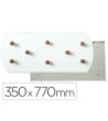 PERCHERO SIE PARED BLANCO 8 COLGADORES MADERA HAYA 350X770 MM