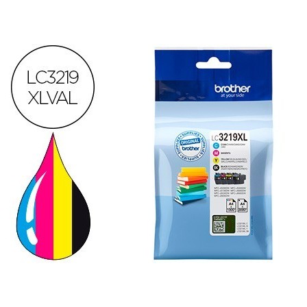 INK-JET BROTHER LC3219XLVAL MULTIPACK 4 COLORES NEGRO / AMARILLO / ...