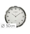 RELOJ Q-CONNECT DE PARED PLASTICO OFICINA REDONDO 60 CM MARCO CROMADO