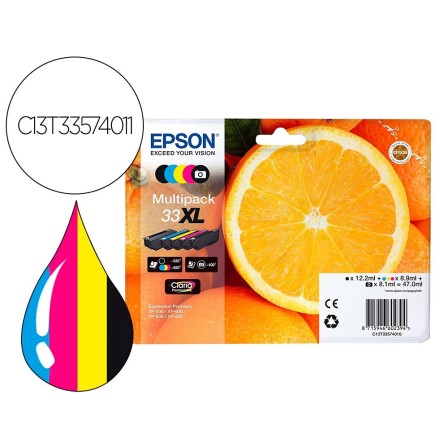 INK-JET EPSON EXPRESSION PREMIUM T3357 33XL XP-530 / XP-630 / XP-64...
