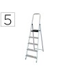 ESCALERA Q-CONNECT DE ALUMINIO5 PELDAÑOS 1062X483X1675 MM PESO MAXI...