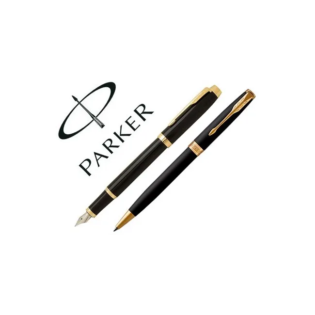 JUEGO PARKER DUO SONNET LACA NEGRA GT BOLIGRAFO + PLUMA CON PLUMIN ...