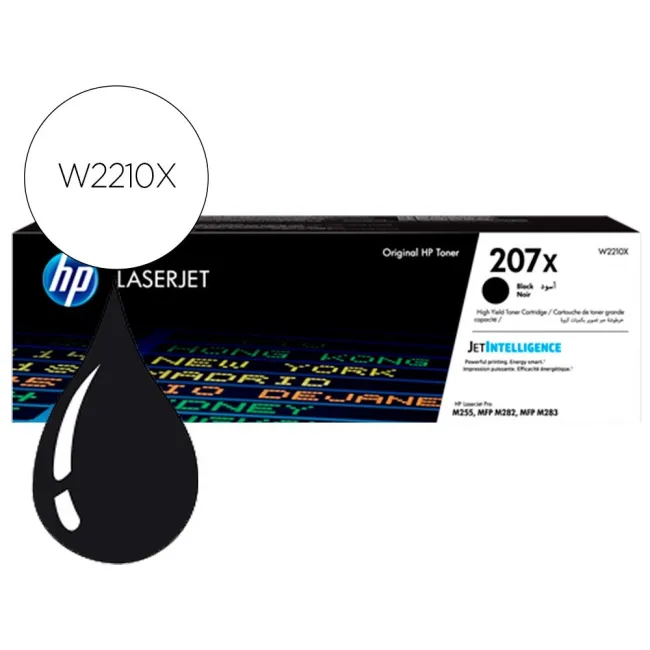 TONER HP 207X COLOR LASERJET PRO M282NW / M283FDN / M283FDW NEGRO 3...