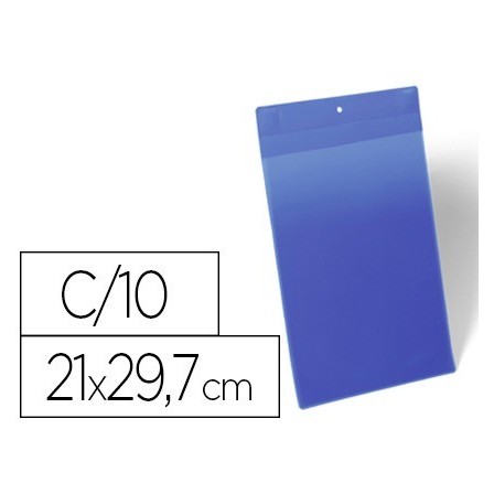 FUNDA DURABLE MAGNETICA 210X297 MM PLASTICO AZUL VENTANA TRANSPAREN...