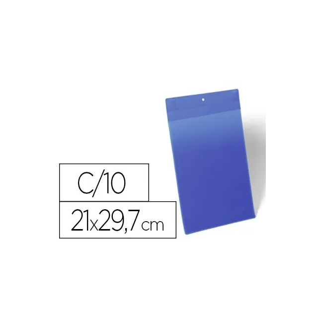 FUNDA DURABLE MAGNETICA 210X297 MM PLASTICO AZUL VENTANA TRANSPAREN...