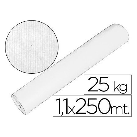 PAPEL KRAFT BLANCO 1,10 MT X 250 MTS ESPECIAL PARA EMBALAJE