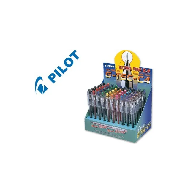 BOLIGRAFO PILOT PUNTA AGUJA G-TEC-C4 -EXPOSITOR DE 60 UNIDADES