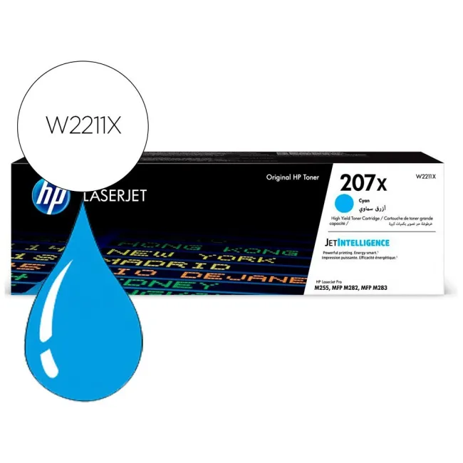 TONER HP 207X COLOR LASERJET PRO M282NW / M283FDN / M283FDW CIAN 2....