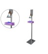 SOPORTE DE SUELO DISPENSADOR DE GEL Y GUANTES DE ACERO LAMINADO MED...