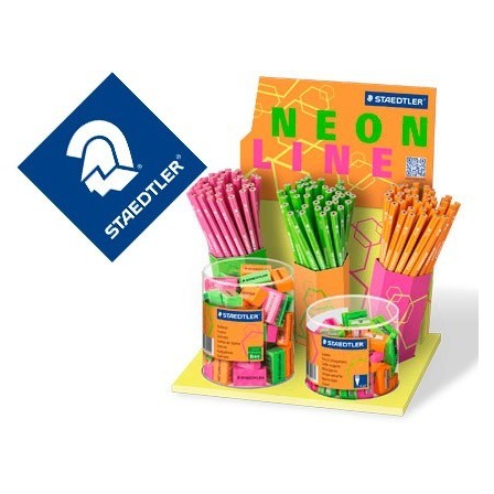 LAPICES DE GRAFITO STAEDTLER WOPEX NEON ECOLOGICO EXPOSITOR DE 120 ...