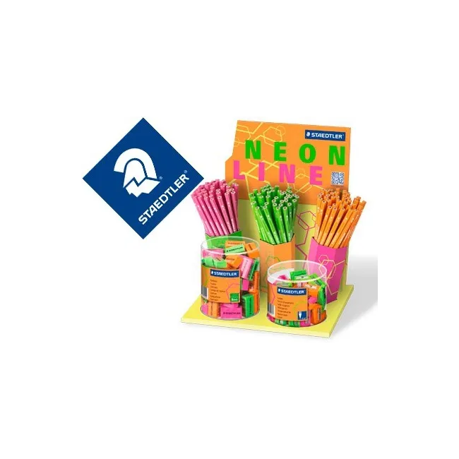 LAPICES DE GRAFITO STAEDTLER WOPEX NEON ECOLOGICO EXPOSITOR DE 120 ...