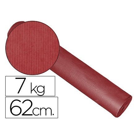 PAPEL FANTASIA KRAFT LISO KFC -BOBINA 62 CM -7 KG -COLOR BURDEOS