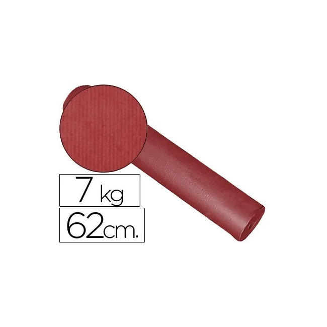 PAPEL FANTASIA KRAFT LISO KFC -BOBINA 62 CM -7 KG -COLOR BURDEOS