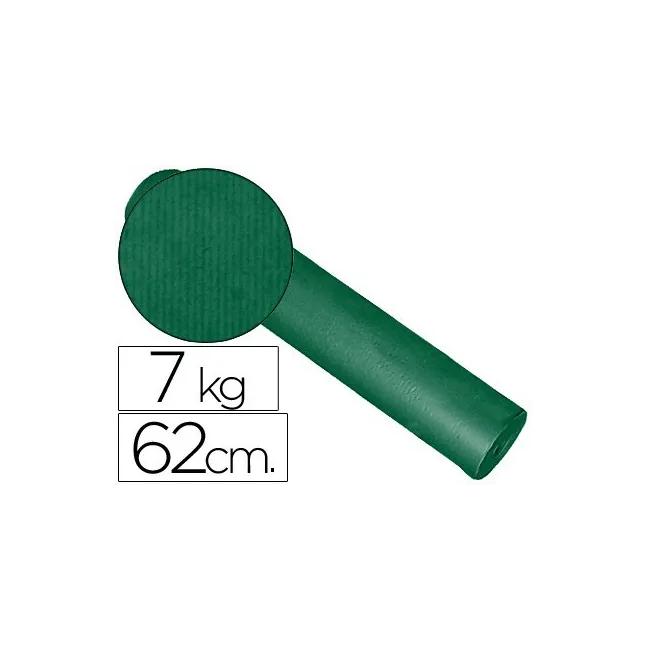PAPEL FANTASIA KRAFT LISO KFC -BOBINA 62 CM -7 KG -COLOR VERDE