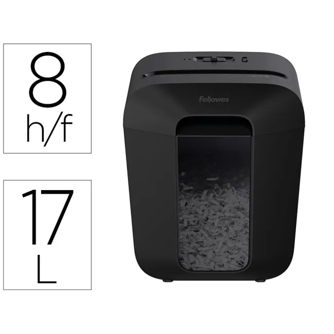 DESTRUCTORA DE DOCUMENTOS FELLOWES LX-45 CAPACIDAD DE CORTE 8 H SEG...