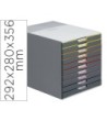 FICHERO CAJONES DE SOBREMESA DURABLE VARICOLOR APILABLES 10 CAJONES...