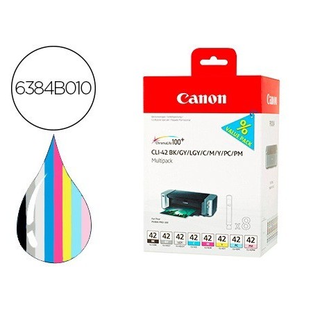 INK-JET CLI-42 CANON PIXMA PRO-100 / 100S MULTIPACK 8 COLORES BK /G...