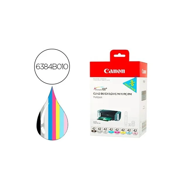 INK-JET CLI-42 CANON PIXMA PRO-100 / 100S MULTIPACK 8 COLORES BK /G...