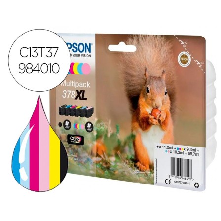 INK-JET EPSON 378 XL EXPRESSION HOME XP-8605 / 15000 / 8500 NEGRO A...