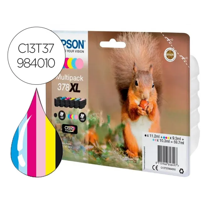 INK-JET EPSON 378 XL EXPRESSION HOME XP-8605 / 15000 / 8500 NEGRO A...