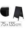 PIZARRA NEGRA LIDERPAPEL CABALLETE DOBLE CARA DE MADERA CON SUPERFI...